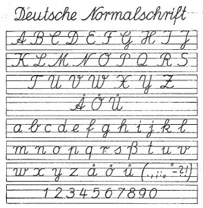 Antiqua-Schreibschrift  nach 1941