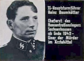 Chefarzt im KZ Sachsenhausen, Dr. Heinz Baumkötter