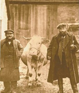Viehhändler David Schönfärber und Landwirt Johann Betz in Aub, 1926